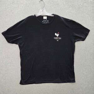 AAR Men Shirt 2XL Black‎ Chicken & Rice Graphic Short Sleeve Crew Neck Tee